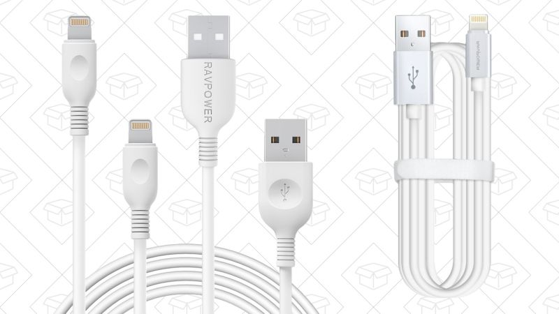 RAVPower 3'/6' Lightning Cables + RAVPower 10' Lightning Cable, $17. Add both to cart and use code H5O32IJT